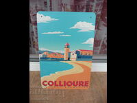 Μεταλλική πινακίδα Collioure Catalonia Pyrenees Παραλία της Μεσογείου