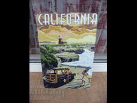 California Surfers Surf Jeep Nautical Lighthouse Wave Metal Sign