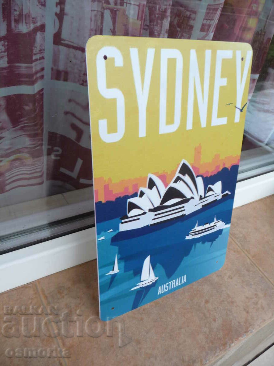Metal sign Sydney Australia opera house yachts beautiful waterfront with price 18.00 BGN | € 9.20 Metal sign Sydney Australia opera house yachts beautiful waterfront with price 18.00 BGN | € 9.20
