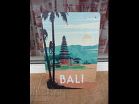 Placă de metal insula Bali coral Indonezia loc frumos
