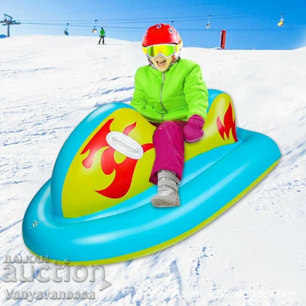 Sled with inflatable design, suitable for winter and summer weather