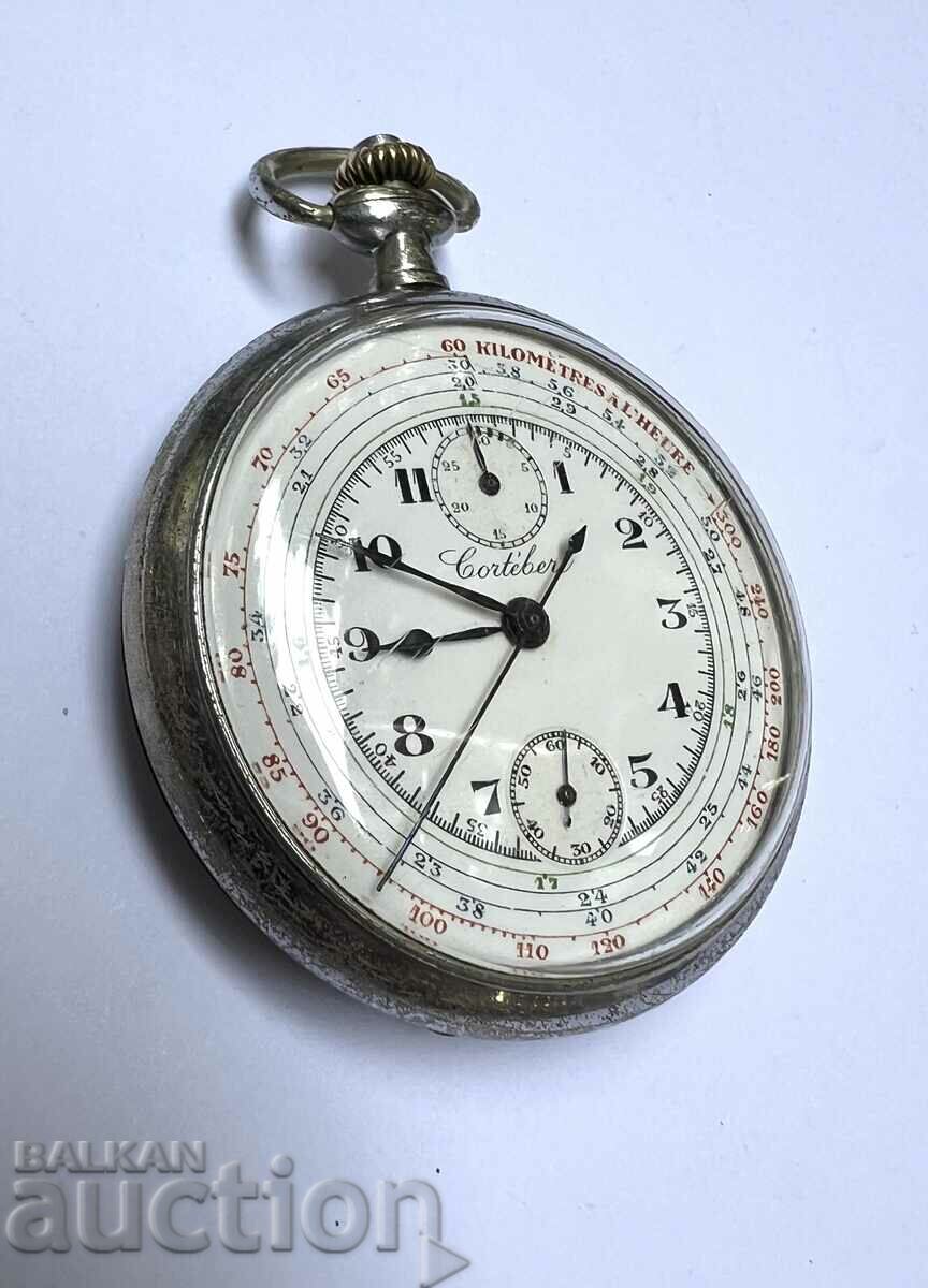 Cortebert chronograph pocket watch