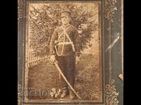 Кавалерист със сабя и Руски Смит 1890те стара снимка
