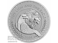1 ουγκιά Silver British Lion and American Eagle 2024