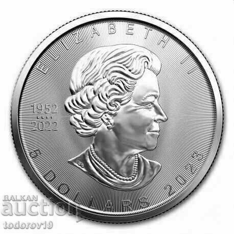 1 oz Silver Maple Leaf - 2023 with Elizabeth II