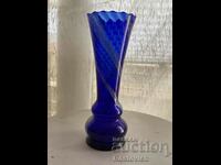 Cobalt glass vase, handmade. Germany. No. 4