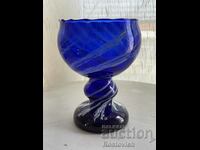 Cobalt glass vase, handmade. Germany. No. 3.