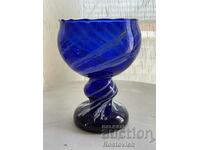 Cobalt glass vase, handmade. Germany. No. 3.