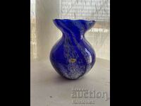 Cobalt glass vase, handmade. Germany. No. 1.