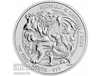 Silver 1 oz BEOWULF and Grendel 2024