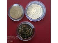Mixed lot of 3 euro coins - Luxembourg and Finland