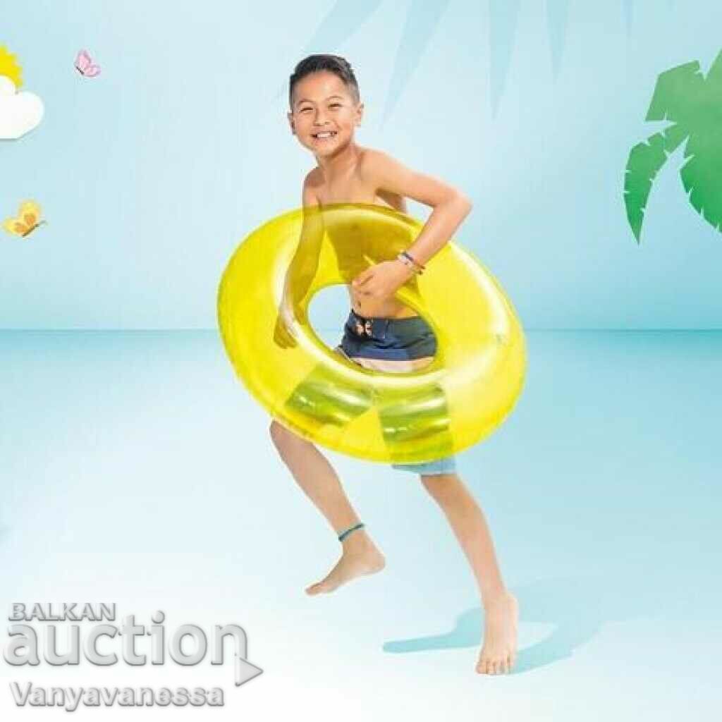 Παιδική φουσκωτή ζώνη - Διασκεδαστική και ασφαλής κολύμβηση κίτρινη