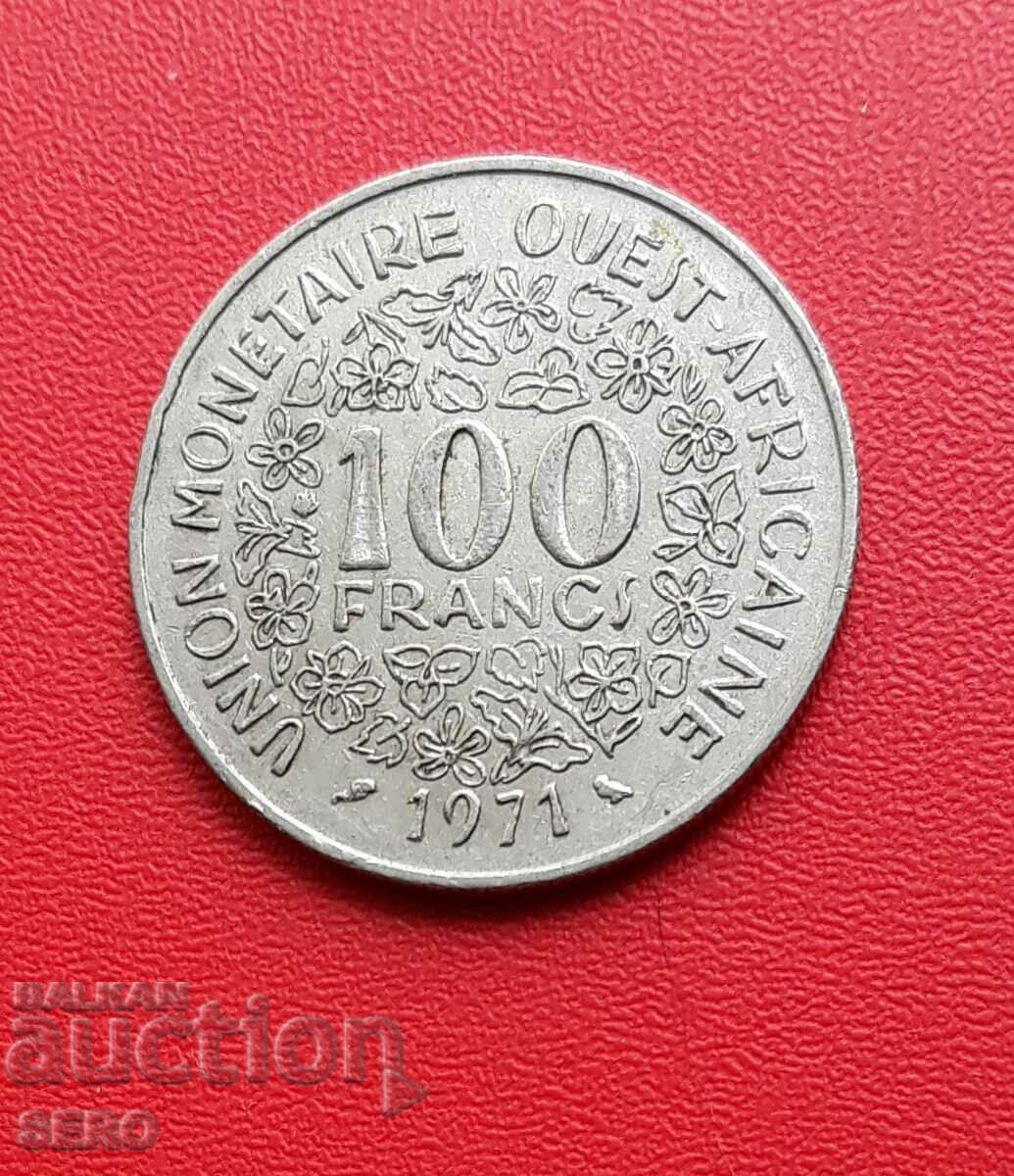 French West Africa-100 francs 1971