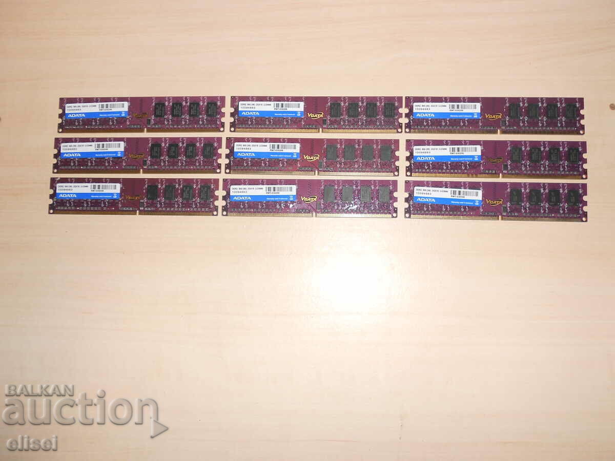 686.Ram DDR2 800 MHz,PC2-6400,2Gb.ADATA. NOU. Kit 9 Număr