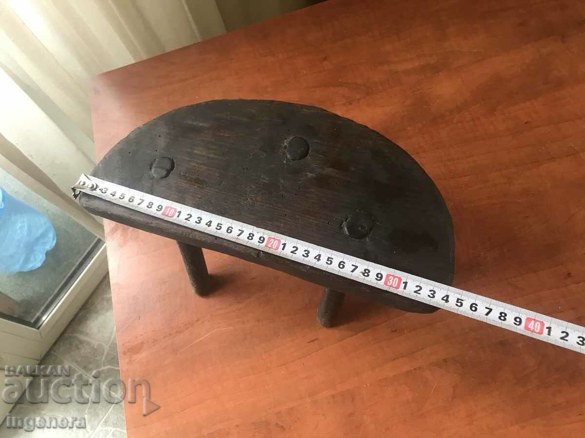 CHAIR THREE LEGGED ANTIQUE WOOD CHAIR - 6 CHAIR THREE LEGGED ANTIQUE WOOD CHAIR - 6