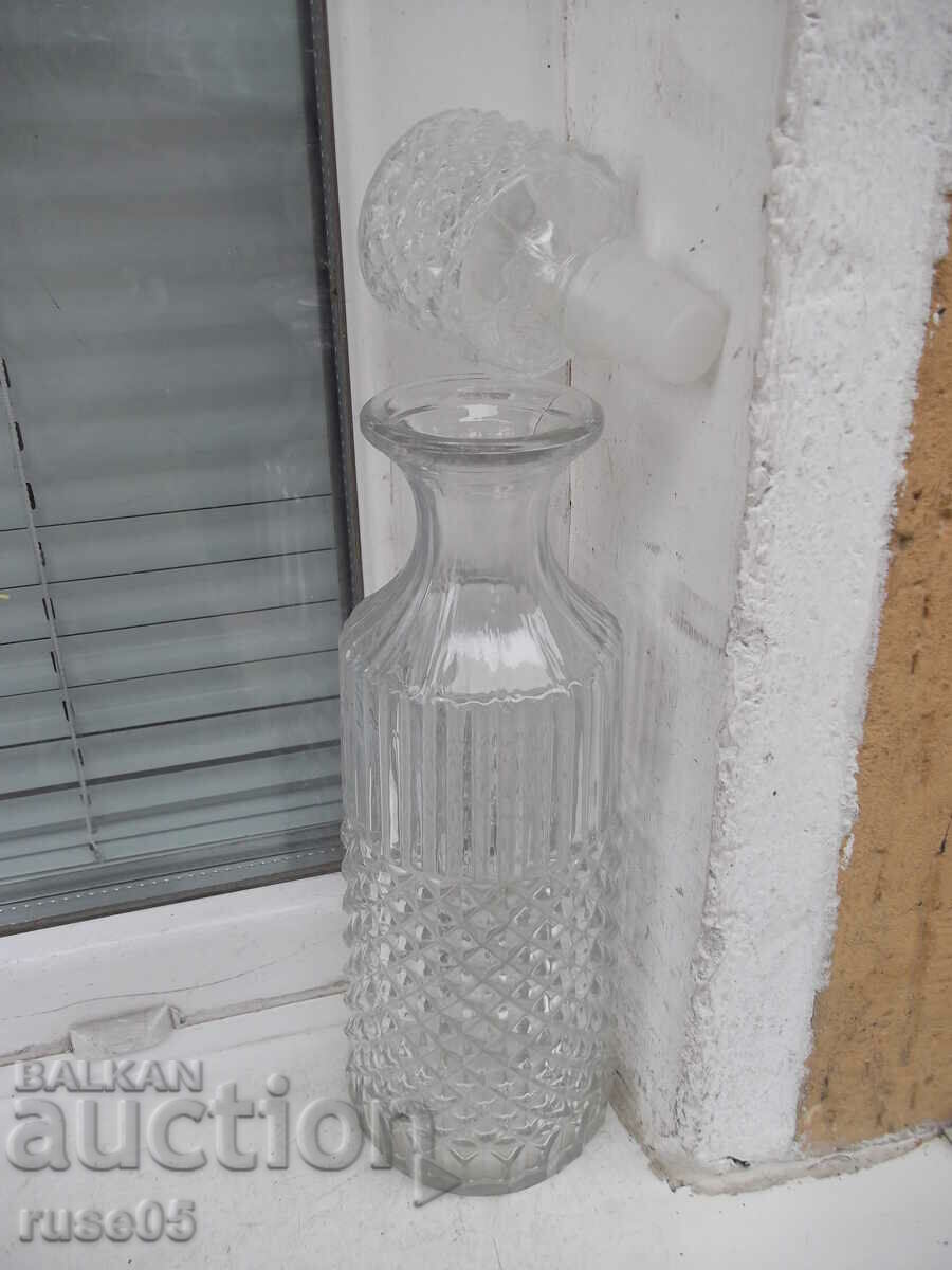 Embossed glass bottle for alcohol - 1 with price 10.00 BGN | € 5.11 Embossed glass bottle for alcohol - 1 with price 10.00 BGN | € 5.11