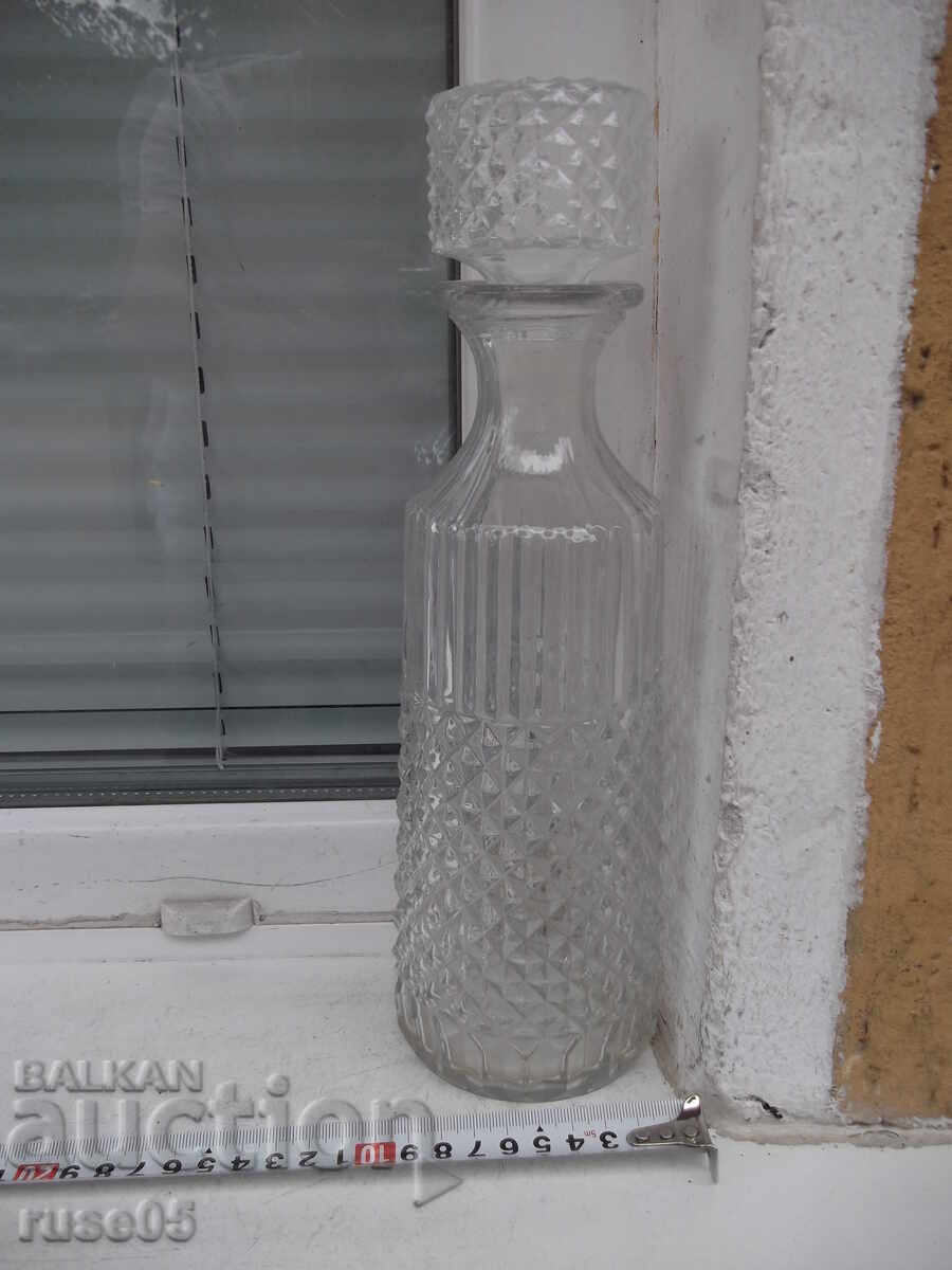 Ανάγλυφο γυάλινο μπουκάλι για αλκοόλ - 1