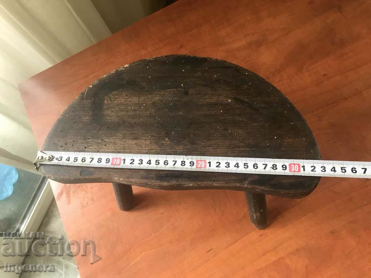 Delivery of CHAIR THREE LEGGED CHAIR SOLID WOOD ANTIQUE