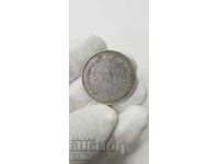 Monedă rusă de ruble de argint imperială rară din 1847 Varșovia