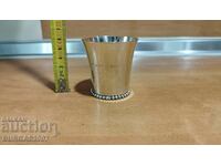 Old, metal, silver-plated cup
