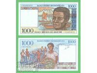 (¯`'•.¸ MADAGASCAR 1000 francs 1994 UNC ¸.•'´¯)