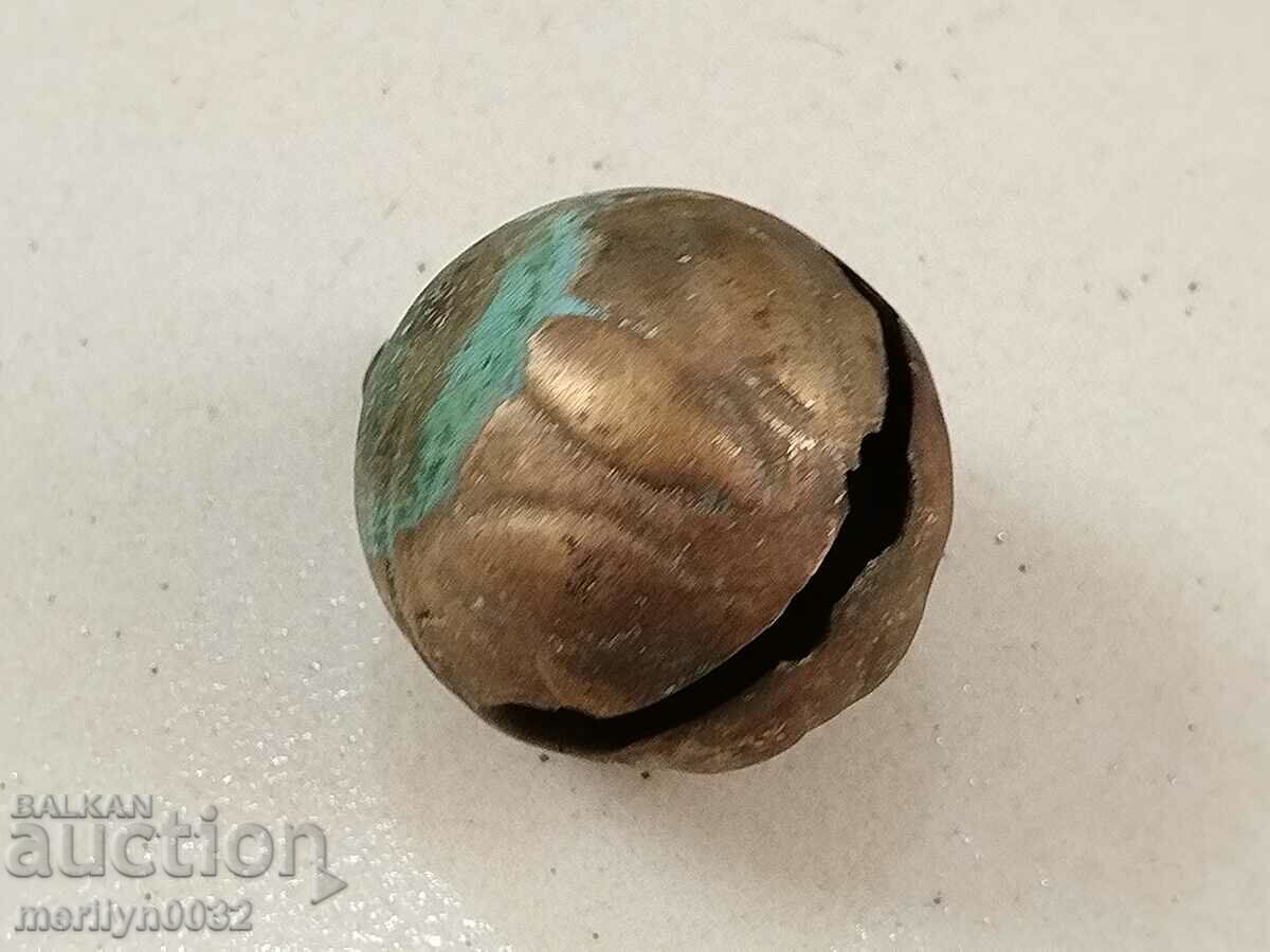 Early 20th century bronze "nut" type horse cart bell with price 37.00 BGN | € 18.92 Early 20th century bronze "nut" type horse cart bell with price 37.00 BGN | € 18.92