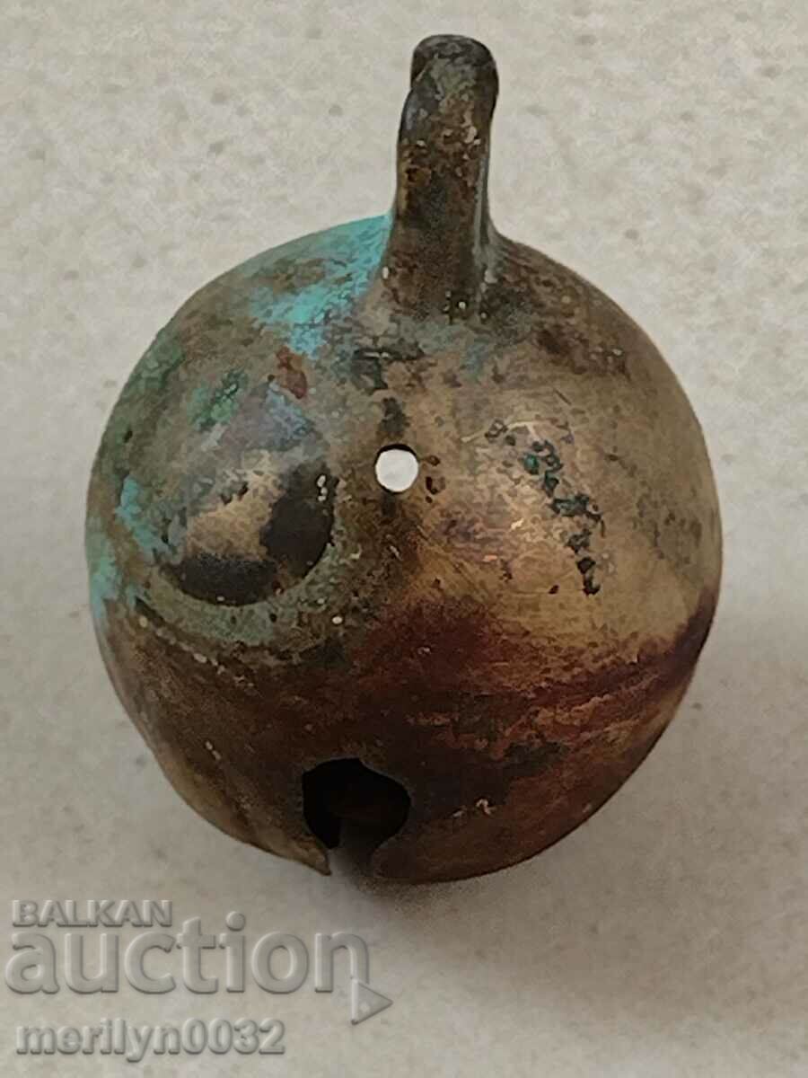 Early 20th century bronze "nut" type horse cart bell - 5 Early 20th century bronze "nut" type horse cart bell - 5