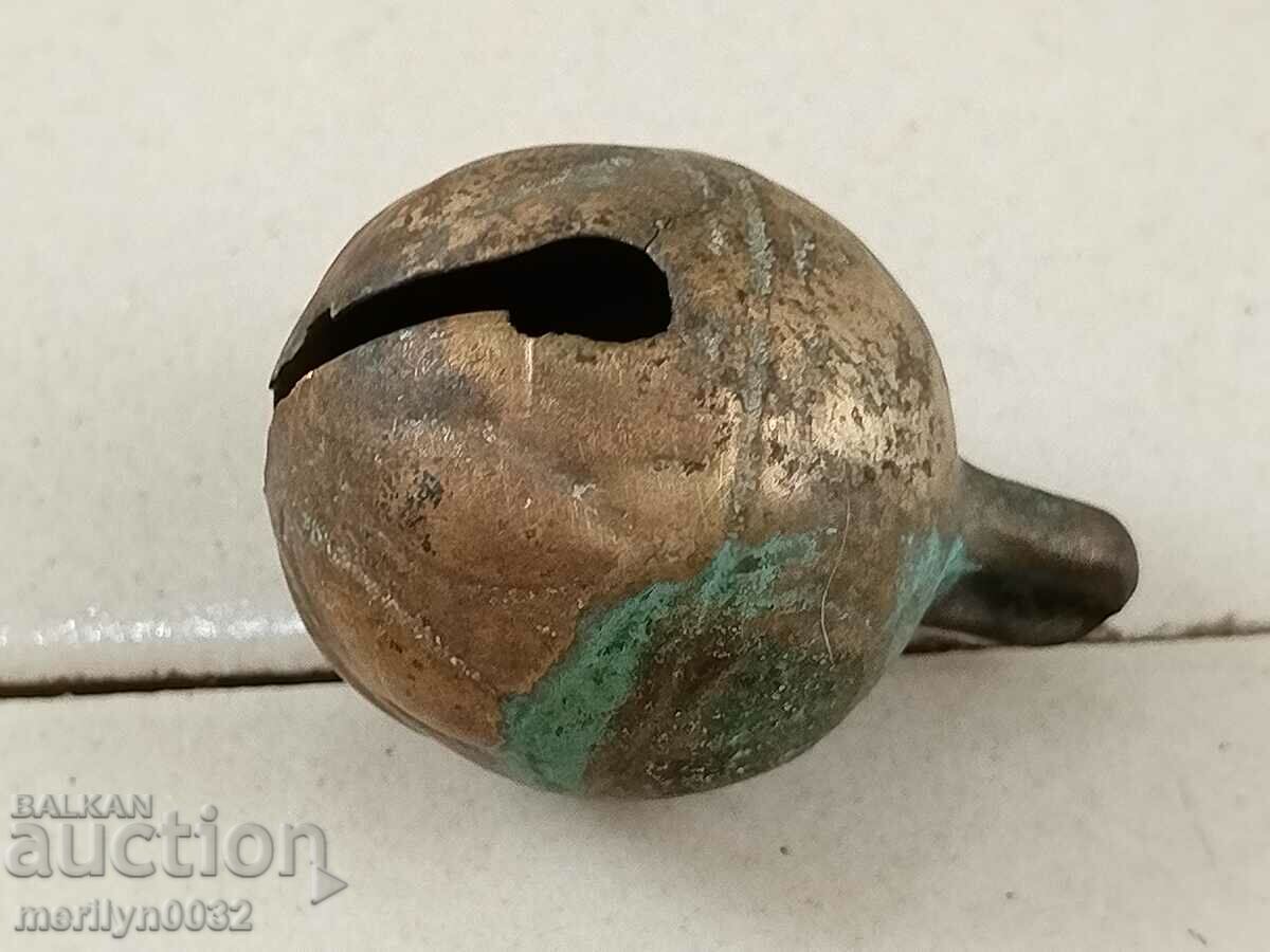 Early 20th century bronze "nut" type horse cart bell - 6 Early 20th century bronze "nut" type horse cart bell - 6