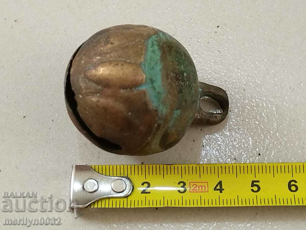 Early 20th century bronze "nut" type horse cart bell