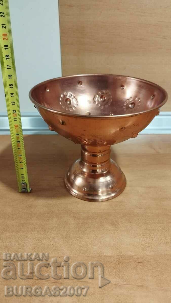 Fruit bowl, candy bowl, honey, copper with price 60.00 BGN | € 30.68 Fruit bowl, candy bowl, honey, copper with price 60.00 BGN | € 30.68