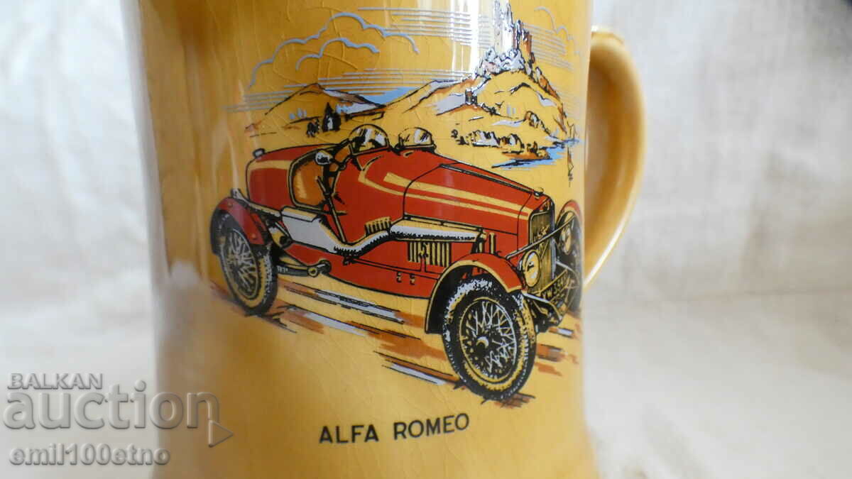Auction ALFA ROMEO 1924 Veteran Vintage cars Mug porcelain England Auction ALFA ROMEO 1924 Veteran Vintage cars Mug porcelain England