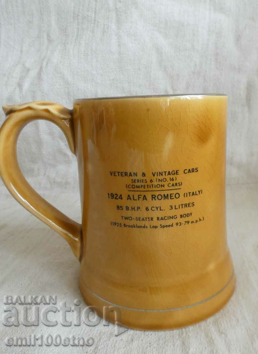 Delivery of ALFA ROMEO 1924 Veteran Vintage cars Mug porcelain England Delivery of ALFA ROMEO 1924 Veteran Vintage cars Mug porcelain England