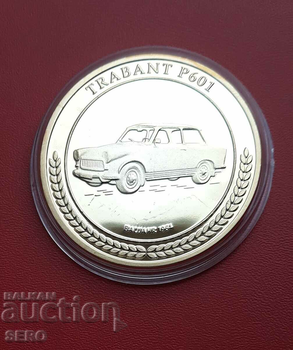 Γερμανία-GDR-μετάλλιο - επιβατικό αυτοκίνητο Trabant που παράγεται από το 1964