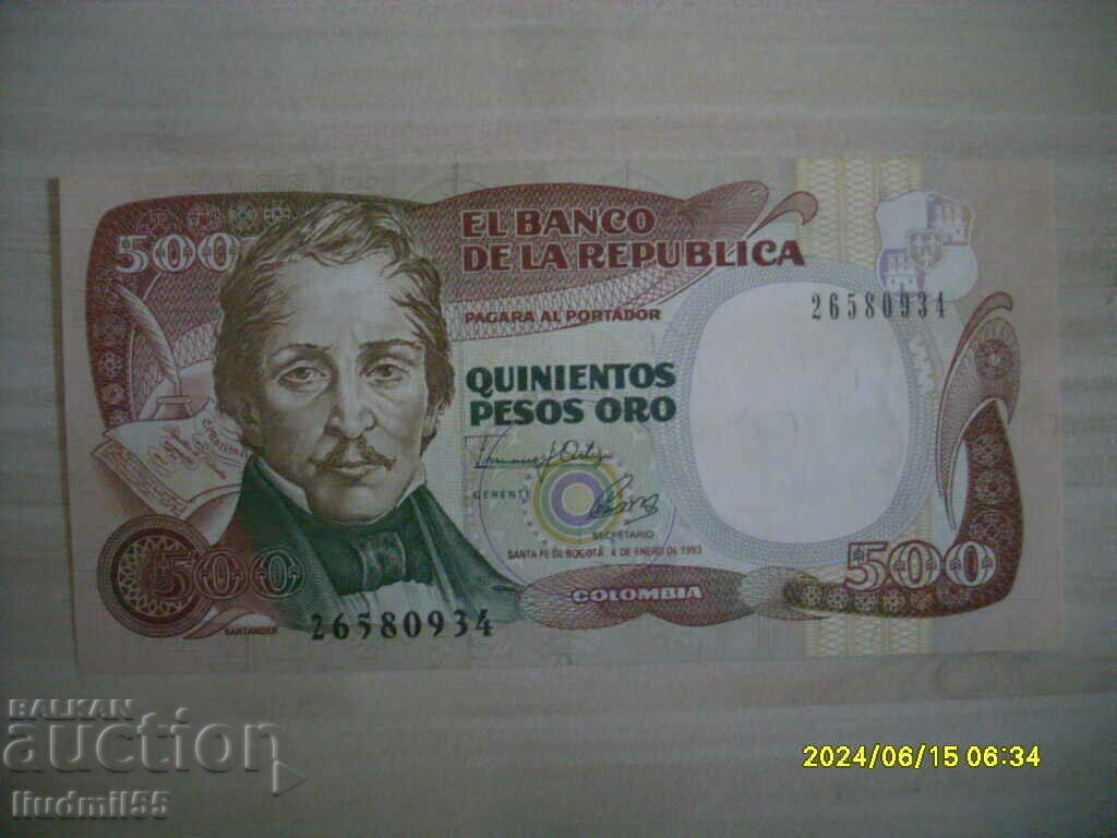 COLOMBIA - 500 PESOS 1993