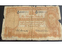 Australia 10 Shillings 1952-4 Pick 26d Ref 9111