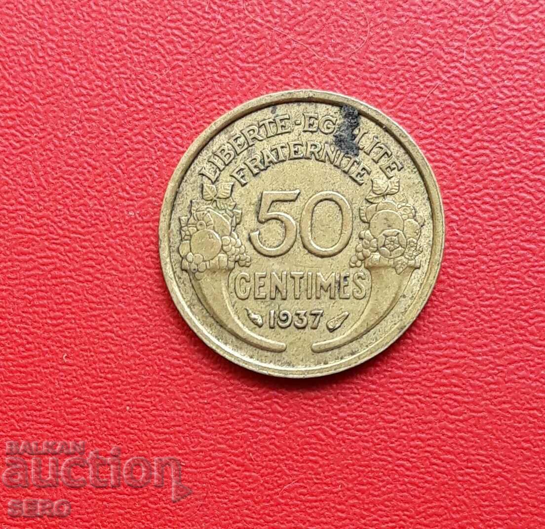 Франция-50 цента 1937