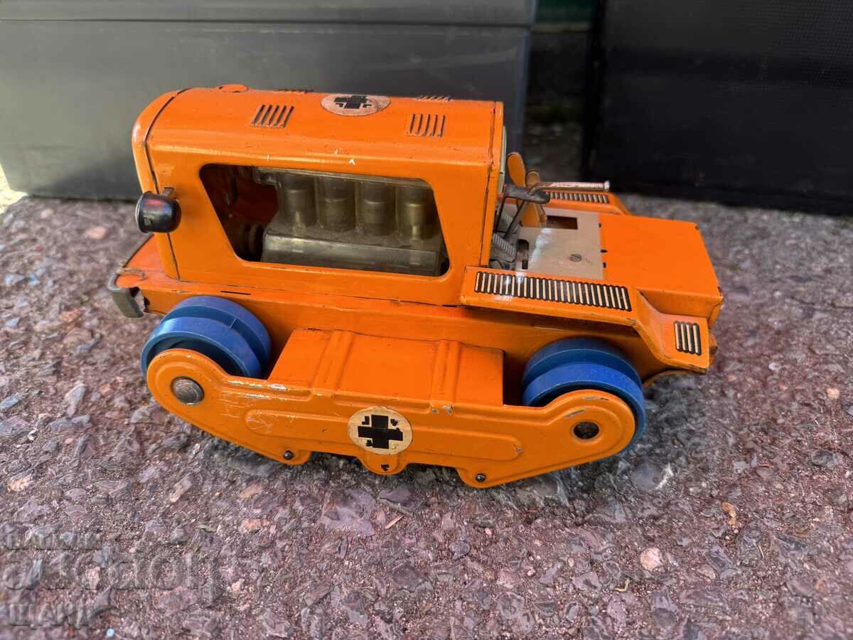 Old German metal toy tractor model