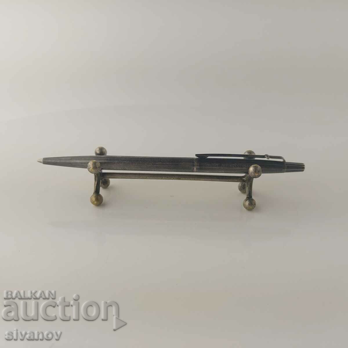 Old Caran d'Ache Madison Switzerland #5596 Silver Plated Fountain Pen