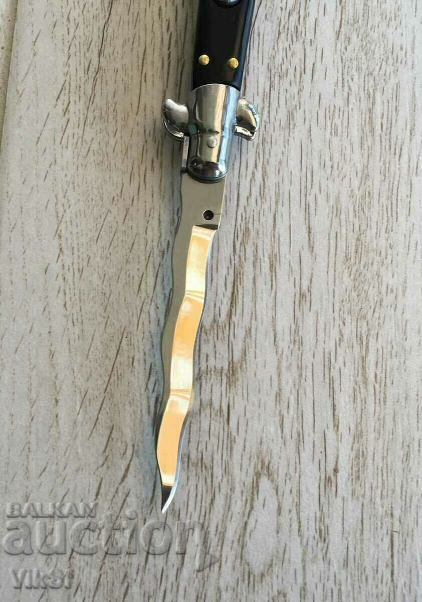 Auction Folding automatic knife stiletto 100x224 mm-serpentine Auction Folding automatic knife stiletto 100x224 mm-serpentine