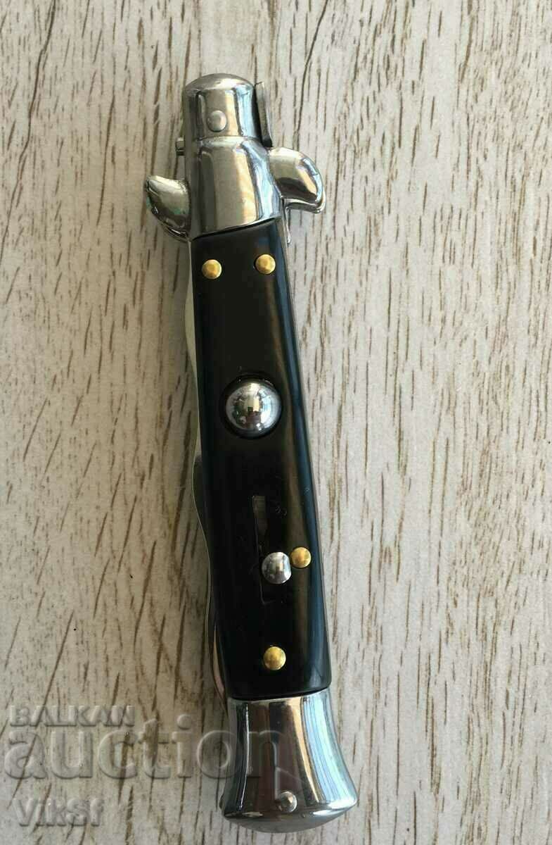 Πτυσσόμενο αυτόματο μαχαίρι στιλέτο 100x224 mm-σερπεντίνη - 5