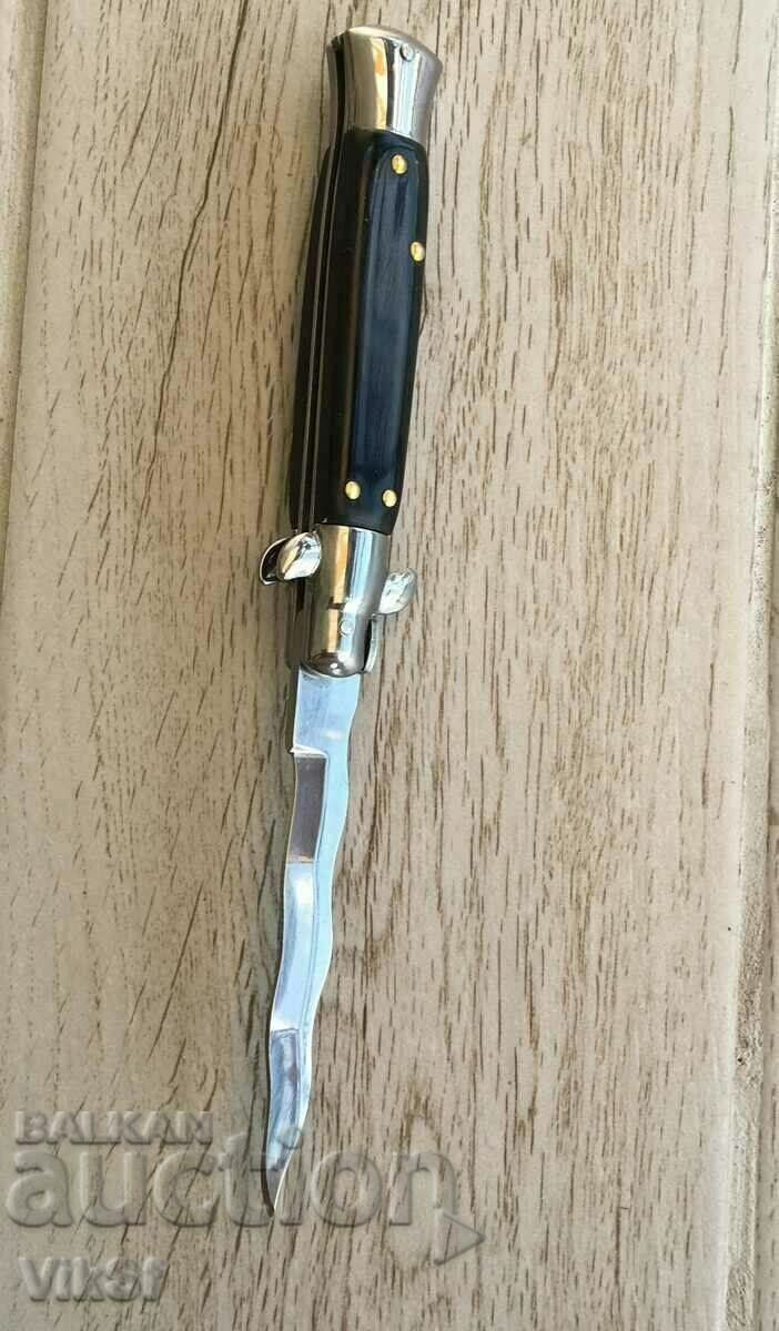 Πτυσσόμενο αυτόματο μαχαίρι στιλέτο 100x224 mm-σερπεντίνη - 6