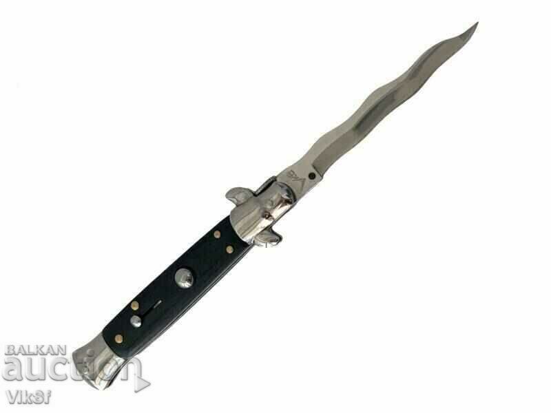 Πτυσσόμενο αυτόματο μαχαίρι στιλέτο 100x224 mm-σερπεντίνη - 7