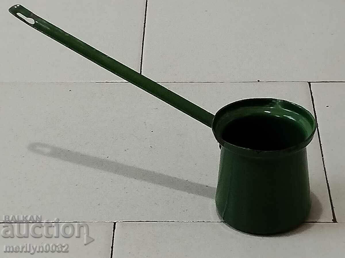 Old enameled cezve, coffee pot with enamel with price 37.00 BGN | € 18.92
