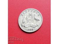 Australia-6 pence 1950-silver