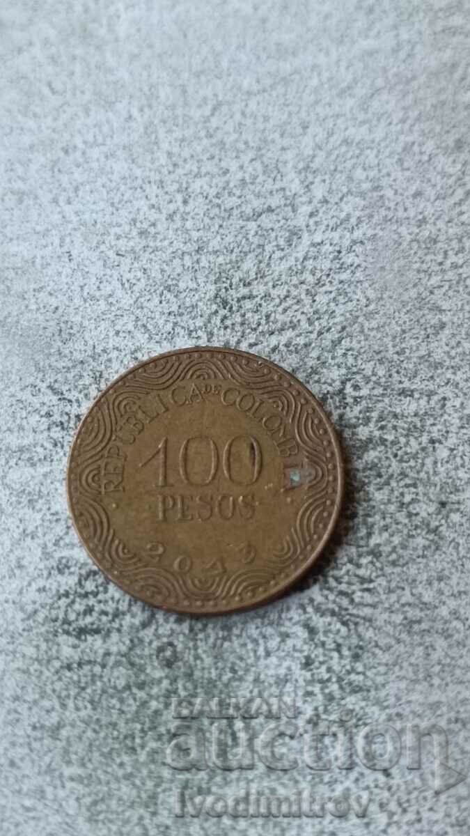 Colombia 100 pesos 2013