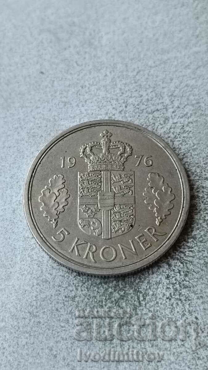 Denmark 5 kroner 1976