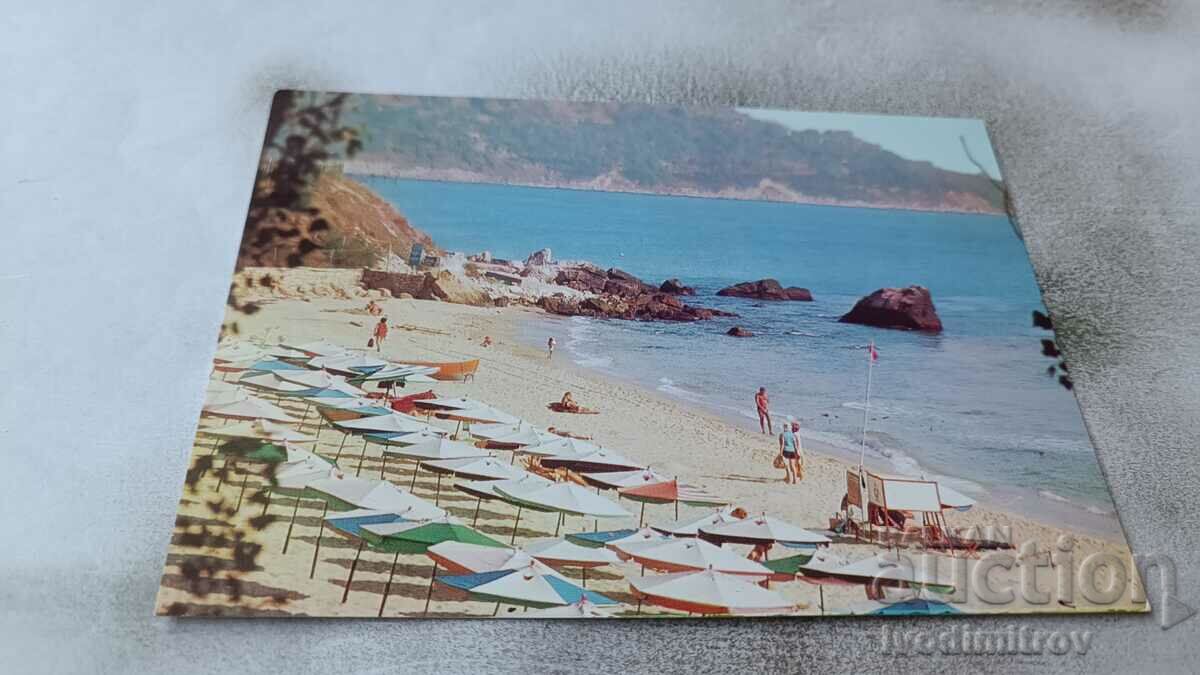 Пощенска картичка Дружба Плажът 1977