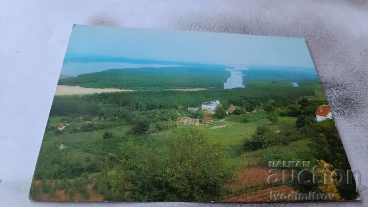Пощенска картичка Оряхово Река Дунав и остров Есперанто