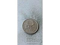 Канада 25 цента 1976