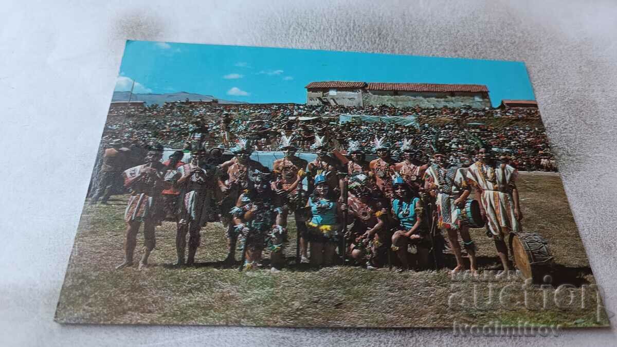 Postcard Sicuani Paucartambo's Dancers in Rakchi